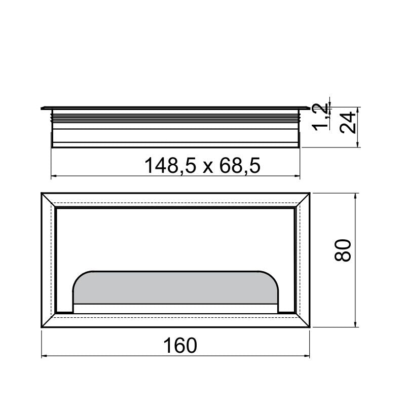 Rozetna za kablove 80x160