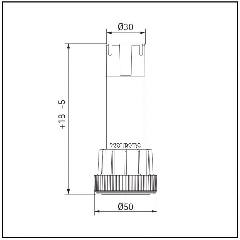 Nogica ABS H=150 VOLPATO sa expanzijom
