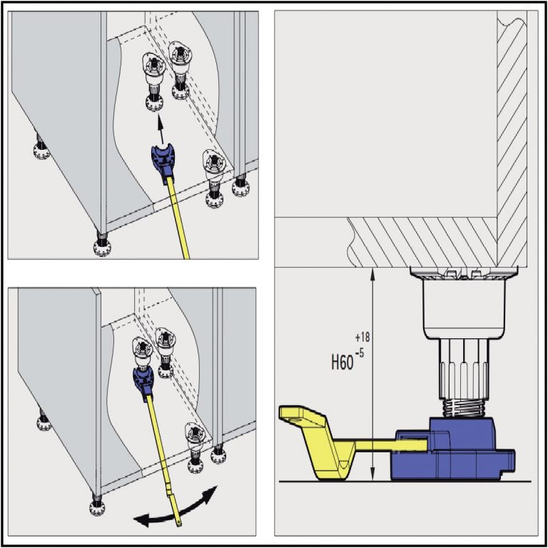 Easy key za nogicu H60mm