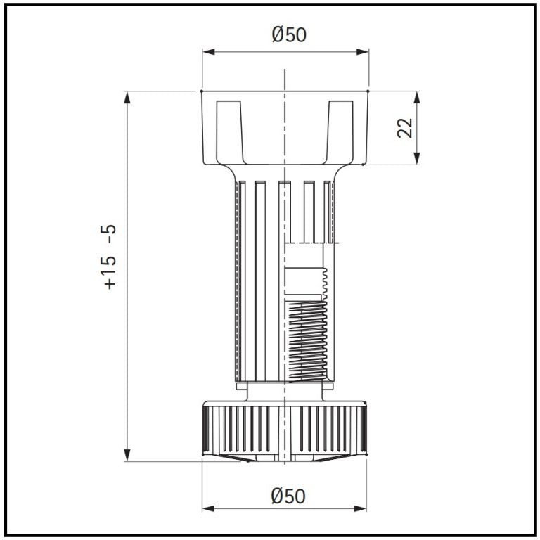 Nogica ABS H=100 VOLPATO crna