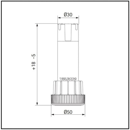 Nogica ABS H=100 VOLPATO sa expanzijom