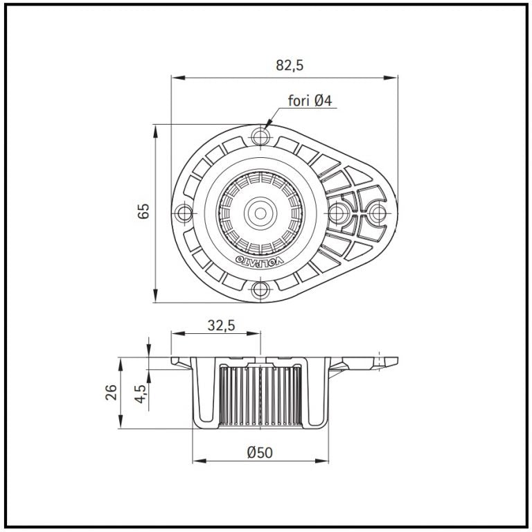 Nogica ABS H=100 VOLPATO sa expanzijom