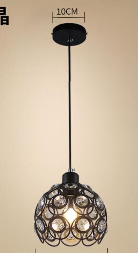 VISILICA 1XE27 KRISTAL CRNA