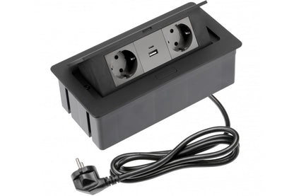 TELEBLOK - SOFT USB A+C CRNI