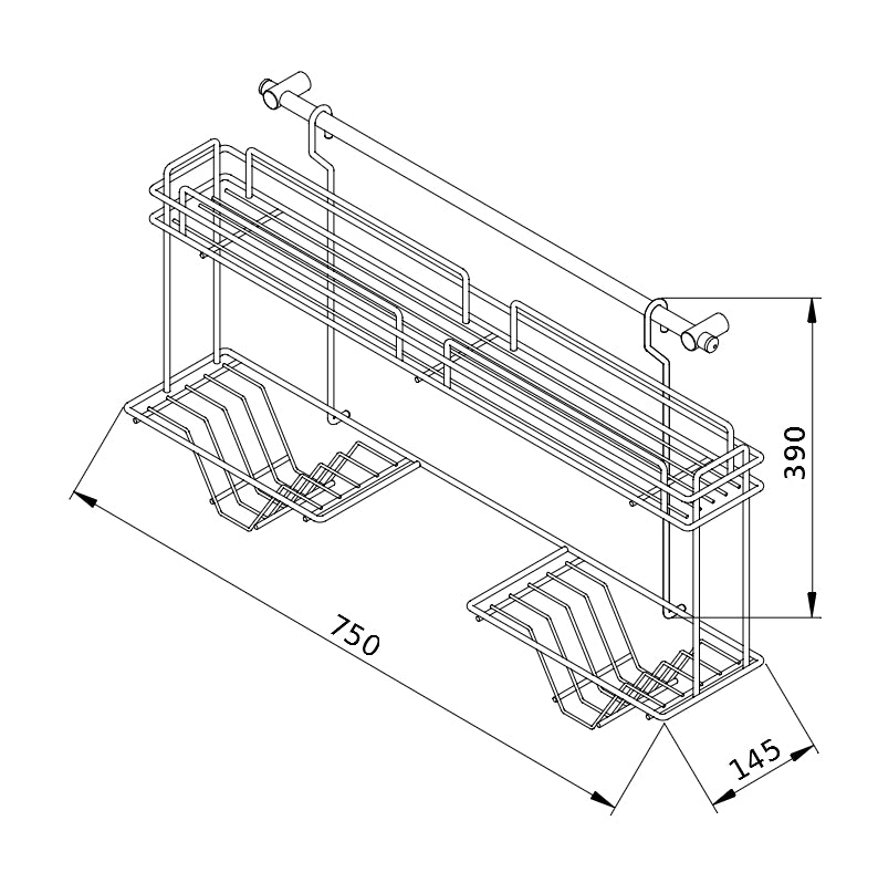 Viseći nosač čaša i šolja
