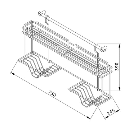 Viseći nosač čaša i šolja