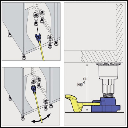 Easy key za nogicu H60mm